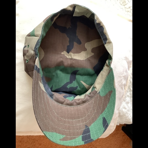 Vintage, NWOT, (100% Cotton), USMC 8 Point Camouflage EGA Utility Cap - Picture 2 of 3
